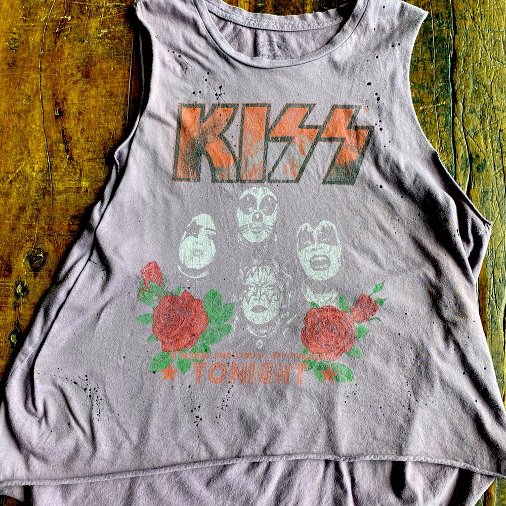 Recycled Karma Purple KISS Muscle Tank, Small